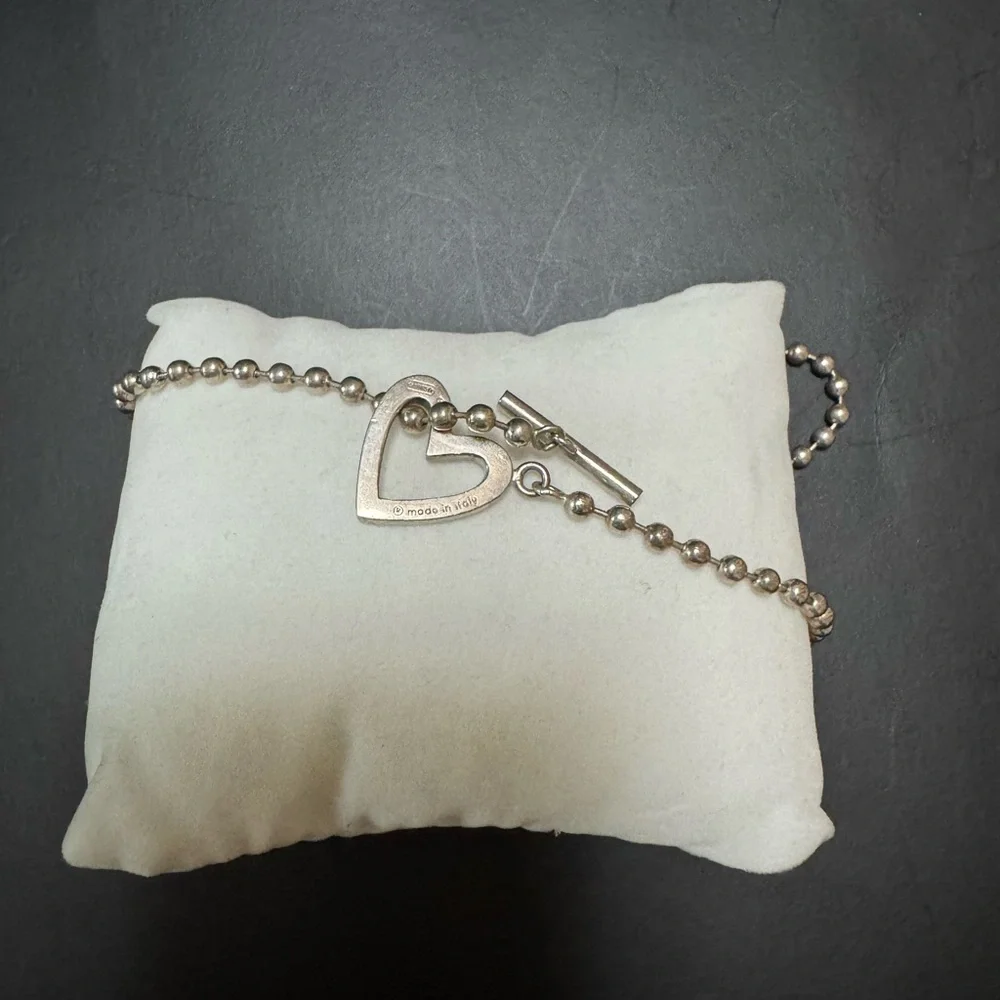 Authentic GUCCI Vintage Heart Necklace 925 SILVER - Picture 9 of 12